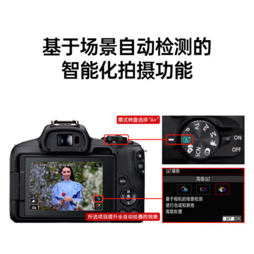 Canon [bis zu 24 Perioden interessant-frei] EOS R50 Micro-Einzelkamera ist kompakt und tragbar. Vlog -Aufnahme täglicher Rekord. 4K Video. R50 18-45 ausgepackte Maschine + E17 Originalbatterie. Schwarz. Paket ein grundlegendes Paket. 64G -Karte + 699 Batteriegeschenkpaket.