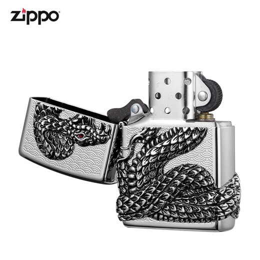 ZIPPO打火机Zippo正版生肖 银蛇缠绕金蛇 防风煤油送男友情人节礼物 金蛇DY9902FD