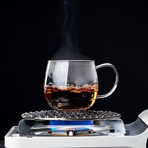 Quandu glass tea cup, tea set, office cup, drinking tea cup, green tea cup with filter liner, tea cup, glass water cup, tea cup QD01 (380ML)