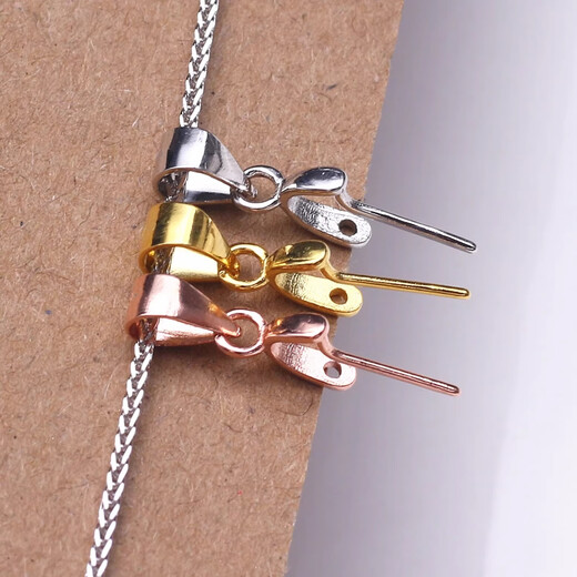 Puli 18K gold oblique hole pendant buckle rose gold platinum melon seed buckle Buddha Jade Guanyin Jade pendant buckle jade accessories PT950 platinum pendant oblique buckle