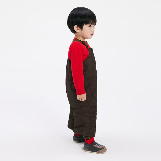 Jnby by JNBY new Jiangnan cloth baby loose casual suspender trousers 24 winter boys and girls baby YOBE10160 223/strong coffee 100cm