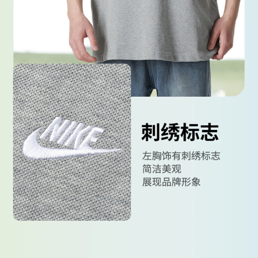 Nike (Nike) Sportanzug Herren zweieriger Sommer-Baumwoll-Polo-Hemd Kurzärärmelte T-Shirt Running and Fitness Training Schnelltrocknende Shorts FN3895-063+DV9329-010 S