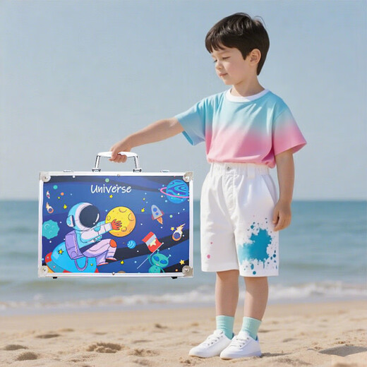 
Yibeizhi paintbrush painting set drawing board children's toys little girl 7-8-12 years old puzzle practical children's birthday gift aluminum box-luxury set-astronaut boy gift three five 4-6-8-10-12 years old puzzle 61 gift