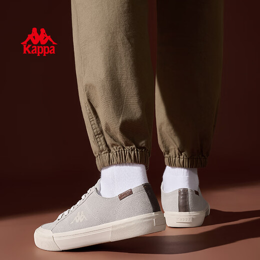Kappa Herrenschuhe Leinwandschuhe für Männer 2025 Frühlings- und Sommer Neuem atmungsaktives vielseitige schuhschuhe dünne kedenresistente weiße schuh trendy pelican grau 44