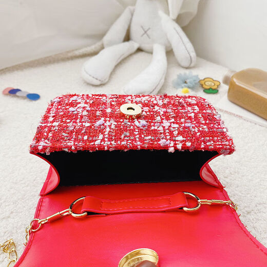 
Lingting Eagle Girl Little Shou Bao Little Girl Little Flavor Fashion Princess Crossbody Bag Children's Fashion Cute Pearl Handbag 9756 Bow Small Flower Gou Pink