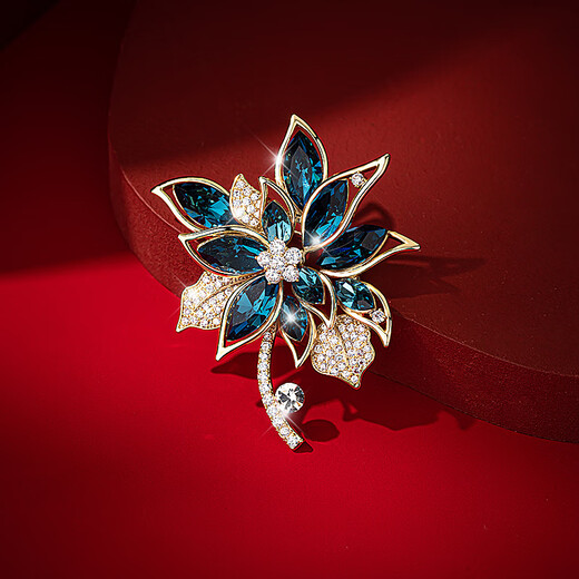 Yalundi hibiscus flower brooch for women 2025 new hot style high-end suit pin birthday gift for teachers, mothers and elders