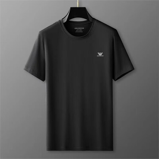 Falamone Armani Европейский и американский бренд мужской торговля с короткими рукавами с короткими рукавами с короткими рукавами с половиной рубашки с молодежными рубашкой для молодежи мужской молодежь модальная бренда модальная коротка с короткими рукавами AM719 White XL Мужчины рекомендуют вес 140-150 Jin [Jin равняется 0,5 кг]