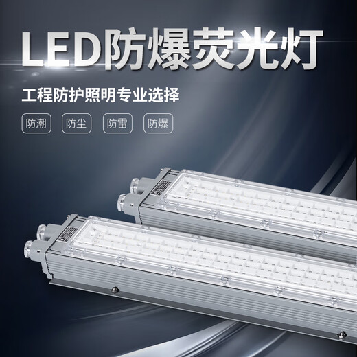 Qianyi led explosion-proof lamp double-tube fluorescent lamp explosion-proof industrial warehouse factory gas station explosion-proof lighting three-proof lamp engineering model 0.6 meters 70W