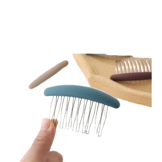 Lingchuan hair transition artifact forehead bangs broken hairpin hair comb upside down comb new anti-slip one-word clip short hair headwear coffee color