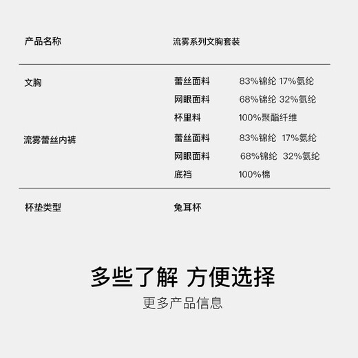 Ubras Light Luxury Flow Mist Lace Sexy Underwear Women's Breathable Light Luxury Big Breast Revealing Small Push-up Bra Rabbit Ear Cup Bra-Oatmeal Milk Color M (75A/B/C)