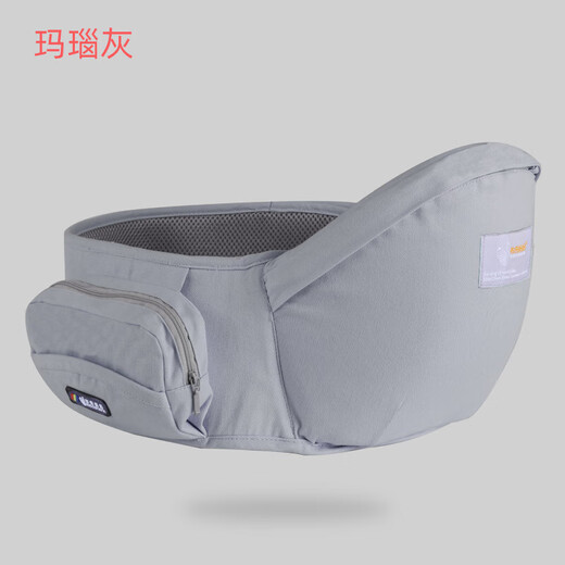 
Budou mother multifunctional baby strap waist stool lightweight baby sitting stool four seasons breathable belt front-heel single stool agate gray (upgraded version)
