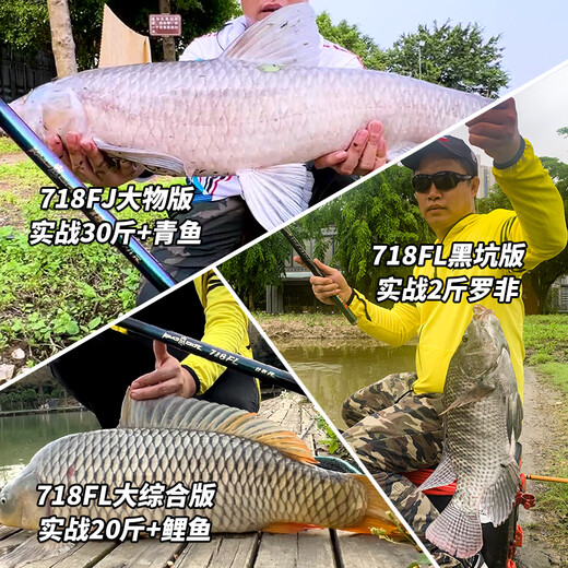 Benting King-Btr718 Day Arc Cutting Moon Couteau Rod de pêche à ultralime Ultralight Super Hard Comprehensive Rod Rod à main Carbon 19 Réglage 4.8m 718fl (Version Black Pit) 19 Réglage 6H King-Btr718