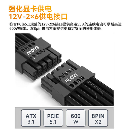 SUPER FLOWER振华电源  ZILLION卓凌 额定650W/750W/850W/1050W电脑电源  80PLUS金牌全模 五年保固 ZILLION850W（ATX3.1）