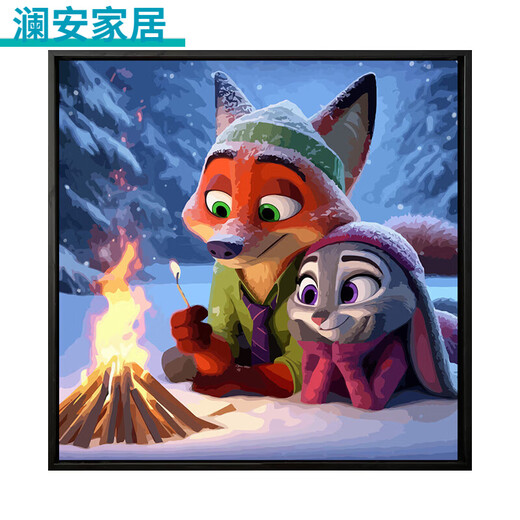 
CLCEY Crazy Zoo City Digital Oil Painting Cute Cartoon Crazy Zoo City Digital Oil Painting SJ13554 20*20cm Tightened Thickened Solid Wood Inner Frame