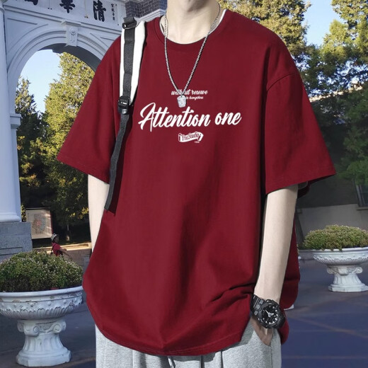 尘行者美式重磅短袖t恤男纯棉夏季宽松上衣服五分半袖学生ins潮牌打底衫 【畅销版 230G短T】T632白色 XL