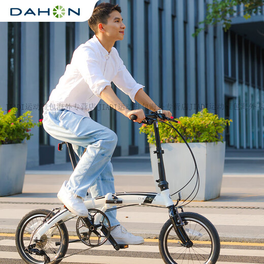 大行（DAHON）16寸迷你超轻9变速折叠自行车学生成人男女式单车PAA694官方正品 AIR云(白) 16英寸 x 16英寸