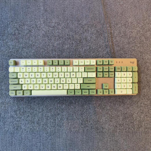 Logitech Original Logitech K845 K835 Wired Mechanical Keyboard Blue Black Tea Welle White Rücken beleuchtetes Computerbürospiel K845 9 Neue oder so schwarze Schlüsselcap