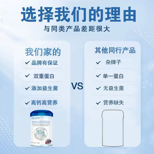 VICARING whey protein powder yeast probiotics suitable for adults and women milk powder, one bottle of experience [3 cans of orders and 4 cans]