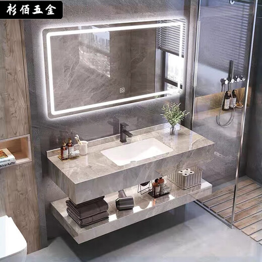 XMSJ Rock Slab Basin Basin Ceramic Seamless Integrated Double Want Integrated Want Basin Отель Want Want Fare Fish Belly Beealless Basin Smart Mircor с поддерживающим оборудованием SPWY80*50 продал 9856 штук