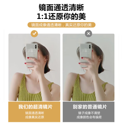Huakaizhixing Dressing Spiegel Wandspiegel Vollkörperspiegel Haushaltsanpassungsspiegel Make -up Wand Hanging Mirror HD Ultraweiß abgerundet Ecke 150*50