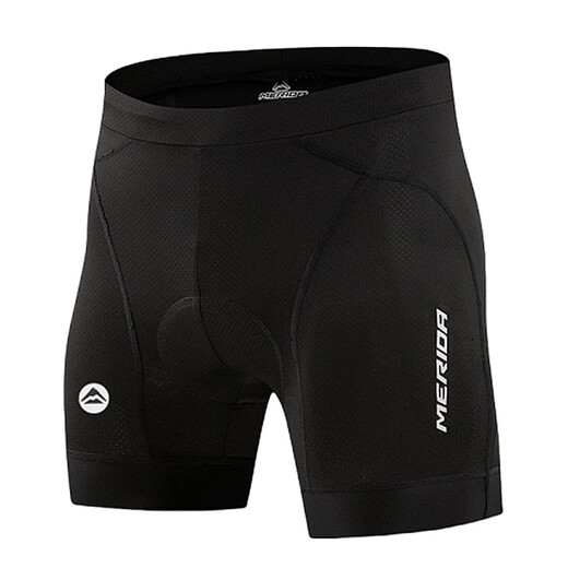 MERIDA cycling underwear shorts mountain bike road bike pants bottom sponge pad breathable men and women bicycle equipment black 2XL