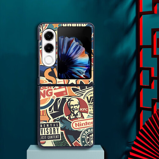 Xiao Jiejiang a choisi Nubia Flip2 Mobile Phone Case Nubia Flip2 Mobile Phone Case Nubia Leather Pattern peint nouveau NX724J Pliage Screen Anti-Fall European and American Puzzle Ty-Mushroom Head Nubia Flip2 [motif de peau grand trou]
