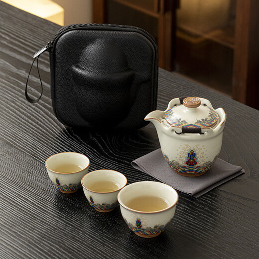 Tangfeng Ruyao travel tea set portable quick cup single teapot Haihaijiangya travel travel tea set
