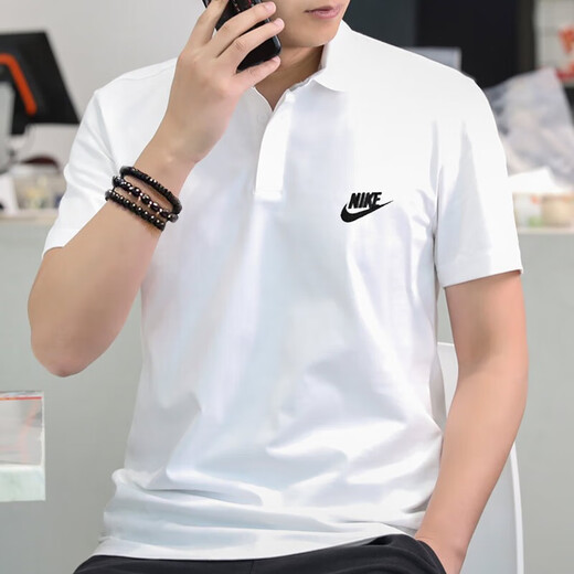 耐克（NIKE）T恤男装 2025夏季新款运动服快干透气羽毛球短袖网球翻领Polo衫 FN3895-100/晒图退5 L (175/92A)