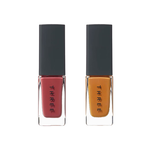 THREE Japan direct mail 2024 summer new natural plant topcoat quick-drying and long-lasting new color nail polish 7ml 08 UNIVERSAL RHYTHM