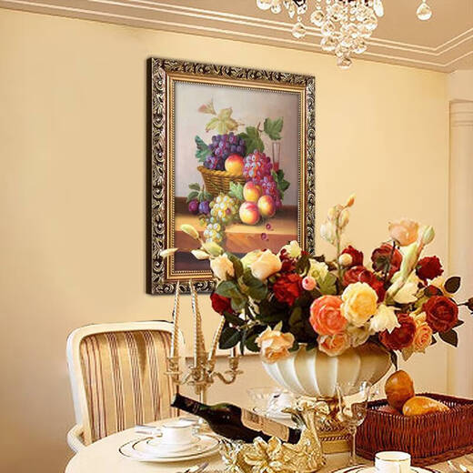 
European-style fruit oil painting restaurant living room decoration painting hotel corridor bedroom double wall mural single picture hotel hanging painting frame 30X40 cm single picture price LJ9227