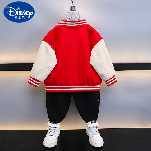 Disney Boys Spring Jacke 2025 Neue Baby Spring- und Herbstjacke für Kinder Herbst Boys Baseballuniformen dunkelgrau 90 cm