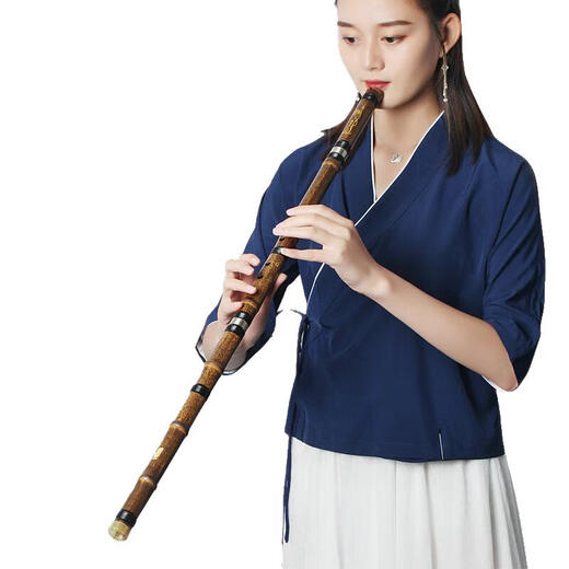 伶吟伶吟萧乐器演奏洞箫紫竹三节箫考级箫初学萧一节洞箫 本色 8孔正手G调三节款