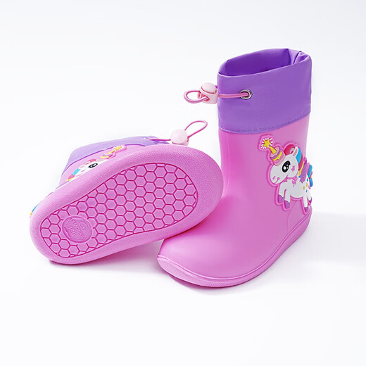 Lemonkid children's rain boots for boys and girls, non-slip shoes, children's baby waterproof rain boots, flying unicorn new style 190