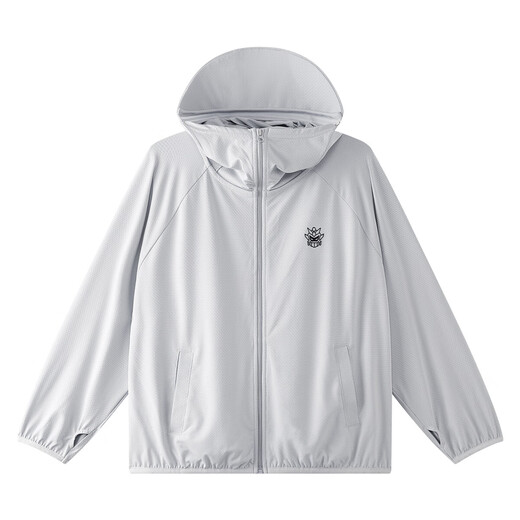 Zuoxi children's sun protection clothing boys 2025 new summer ice silk sun protection clothing thin coat anti-UV gray 130