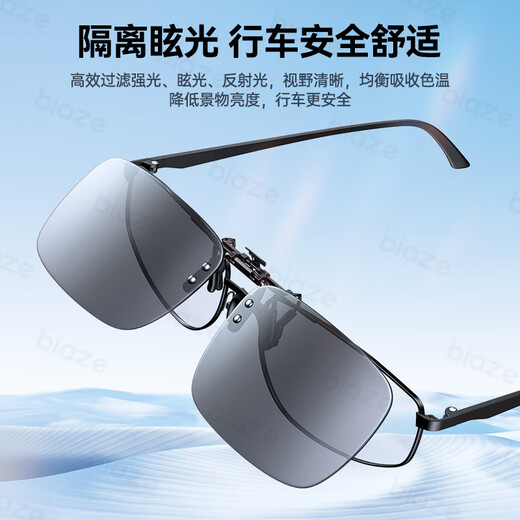 Biaz myopia sunglasses clip-on polarized sunglasses anti-high beam night vision driving and driving day and night suit for men and women
