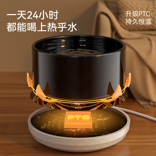 
CLCEY constant temperature cat water dispenser yogurt machine ceramic heating cat bowl pet winter insulation drinking water bowl dog drinking water utensil white 400ml ceramic bowl