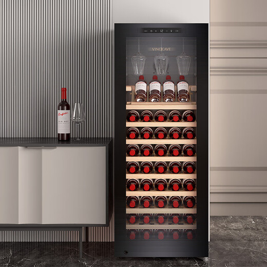Vinocave wine cabinet constant temperature wine cabinet compressor refrigerator moisturizing home living room fresh wine refrigeration office storage display cabinet beverage box ice bar ultra-thin single temperature model - CWC-200A - 85 bottles red wine cabinet