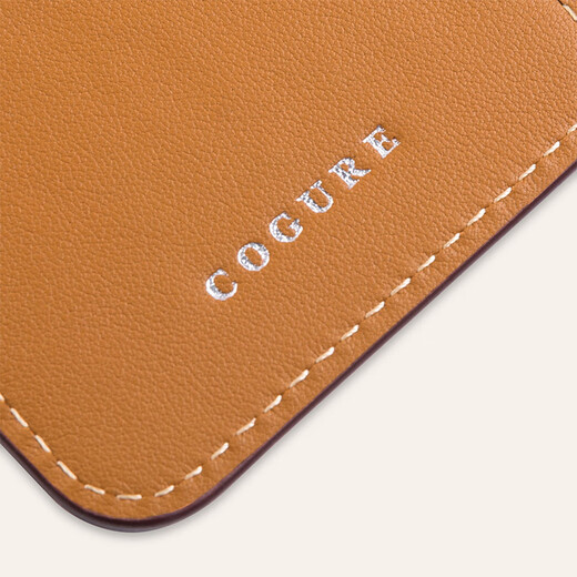 COGURE适用苹果手机磁吸卡包强磁真皮iphone16/15/14/13头层牛皮magsafe粘胶卡套门禁皮革便携卡袋卡夹背 大象灰[强磁款]