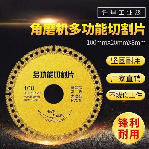 Pachin 2 pieces pack + 2 pressure plate screws Blade Prime multi-functional composite cutting piece ceramic tile rock slab stone color steel tile 1 paper piece pack + 0 washers + 0 pressure plate Anchor 100mm