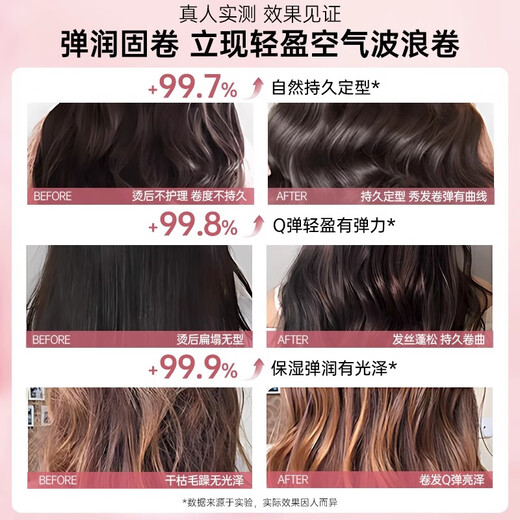 OHBT Australian white elastin for women's curly hair, moisturizing, fluffy, anti-frizz, long-lasting styling, post-perm care gel mousse, light and shiny, elastin 300ml