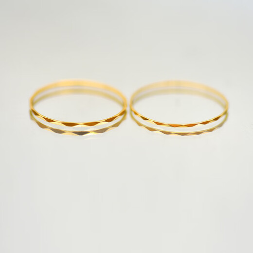 Qianjun simple K gold ring for women extremely fine and ultra-fine flower tail ring ring ring gift for women thick 1.0mm women's size 18