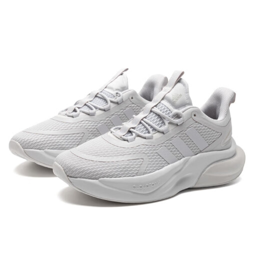 Adidas men's shoes summer new AlphaBOUNCE shock-absorbing low-top casual running shoes IE9766 light gray 40.5 (250mm)