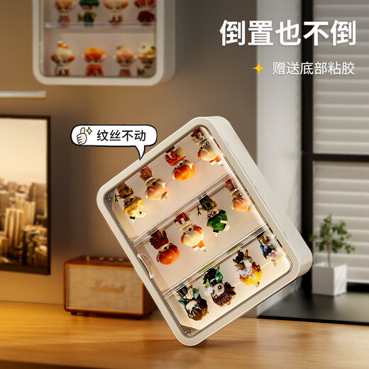 KAMAN blind box storage display rack wall-mounted Bubble Mart display box display wall storage rack large-capacity hand cabinet large white/four layers 1