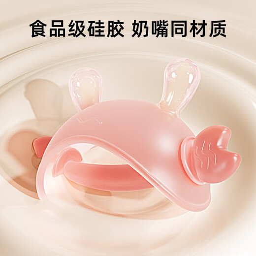 Tile small-month-old teething gum baby molar small crab teething glue stick toy to soothe baby and prevent eating hands 0-36 months, green, anti-lost rope + storage box, 1 pack