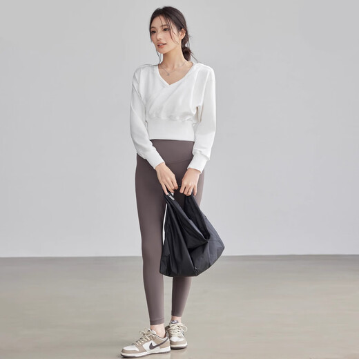 Youyou yoga wear women's long-sleeved waist slimming quick-drying sports top Pilates hooded fitness sweatshirt J34018Y black top XL recommended 130-145 Jin Jin equals 0.5 kg