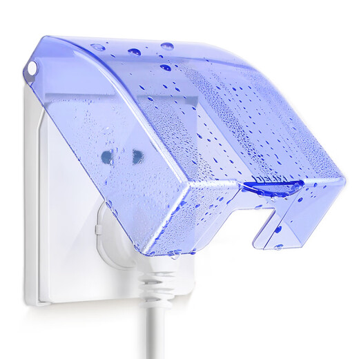 DELIXI switch socket waterproof box type 86 blue transparent splash-proof box cover