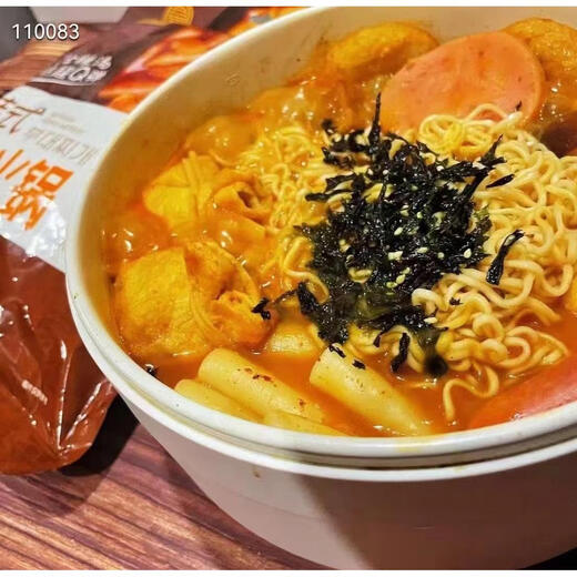 Yichuan Food Koreanische Armee Hotpot Reiskuchen Hotpot Käse würzige Nudel Nudel 753 g Große Taschen leicht zu kochen Sofort Nudel Snack Snack 4 Taschen