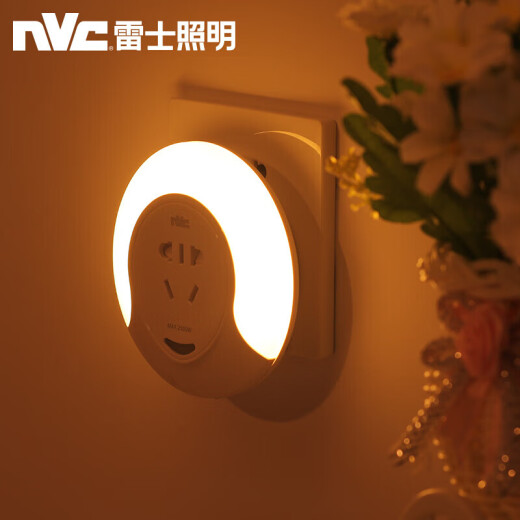 NVC plug socket light-controlled bedroom aisle corridor energy-saving night light bedside gift gift creative holiday decoration