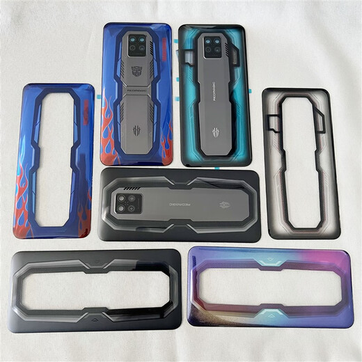 X Geeignet für Red Magic 7S Pro N709S N679J Heckabdeckung Glass Handy Batterieabdeckung Gehäuse 7Spro Heckabdeckung Deuterium vordere transparente Silberflügel mit Spiegel