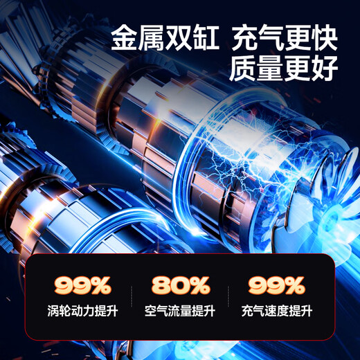 Montover Car Air Pump Car Air Pump Tire Inflator Car Wired Double Cylinder Portable High Power Air Pump